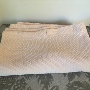Restoration Hardware Petal Pink Diamond Matelasse  Shower Curtain Excellent Used